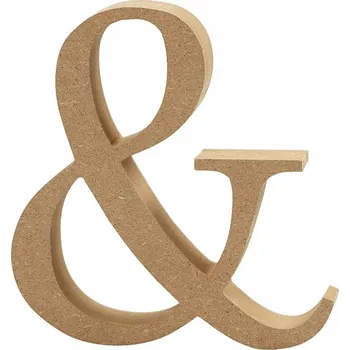 Obraz Znak "&" z MDF, výška 13 cm