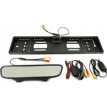 Couvací kamera V RÁMEČKU s monitorem v ZRCÁTKU SET pro parkování LED 12V