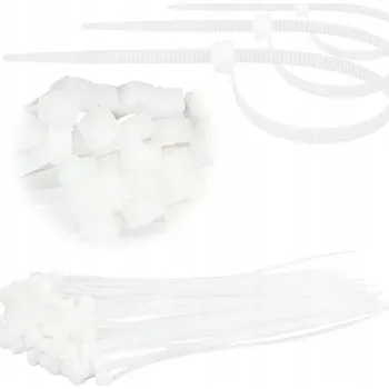 Stahovací páska Stahovací Pásky Kabelové Stahovací pásky 4,8x350 mm Bílé 100 ks