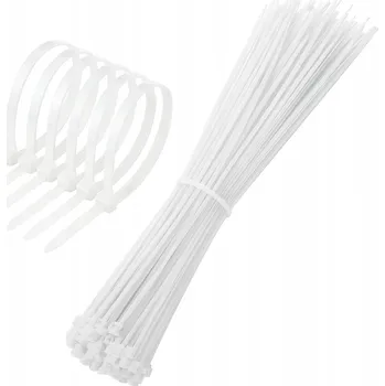 Stahovací páska 100x STAHovací PÁSKY KABELOVÉ ZIP PÁSKY STAHOVACÍ PÁSKY ODOLNÉ PEVNÉ 7,0x370MM BÍLÉ
