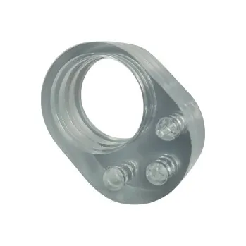 Zarážka dveřní na kliku, jednoduchá, plast, transparentní, 1ks