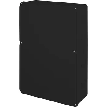 Elektroinstalační krabice Krabice n/t 380x280x90mm (bez vývodek) černá, vodotěsná IP65 ADELID