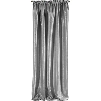 Obraz Hotový závěs na pásce EBRU 135x270 Eurofirany ocelová + stříbrná