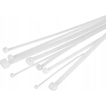 Stahovací páska 100x STAHovací PÁSKY KABELOVÉ ZIP PÁSKY STAHOVACÍ PÁSKY ODOLNÉ PEVNÉ 9,0x650MM BÍLÉ