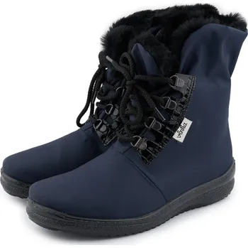 Dámská zimní obuv Vlnka Dámské sněhule na šněrování tmavě modrá velikost obuv dospělí 41