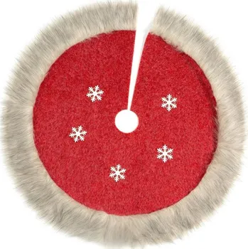 Vánoční dekorace Vánoční koberec pod stromeček 417B 100 cm červený