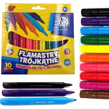 Fixy trojúhelníkové Jumbo - 10 barev, ASTRA