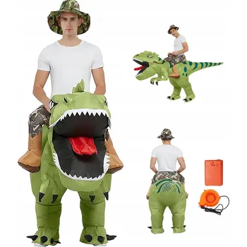 Karnevalový kostým VTIPNÝ NAFUKOVACÍ KOSTÝM TYRANOSAURUS REX NA KARNEVAL, ZÁBAVNÝ NAFUKOVACÍ