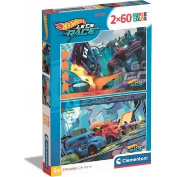 Puzzle PUZZLE 2x60 EL HOTWHEELS CLEMENTONI 24816
