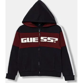 Chlapecká mikina Dětská bavlněná mikina Guess L6RQ04.KA6R4.PPY2 námořnická modř 59X, vel. 122-125