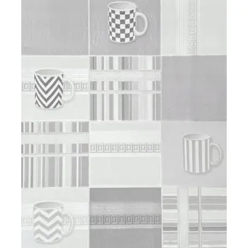 Tapeta Kuchyňská tapeta, 3D efekt, dlaždice, obkládačky, šálky, 9127-10
