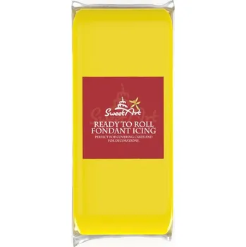 4-Mix Maďarsko SweetArt potahovací a modelovací hmota vanilková Yellow (1 kg) ▹