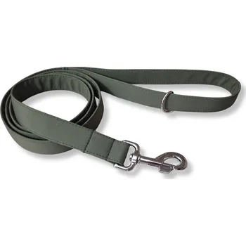 Vodítko pro psa Softshellové vodítko pro střední plemena - KHAKI, 20 mm, 1 m, Vypouštěcí karabina 62 mm - pro střední plemena - pochromováno