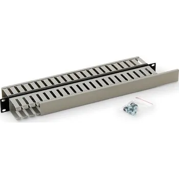 TRITON 19" vyvazovací panel 1U oboustranná plastová lišta, šedá RAC-VP-X03-A1