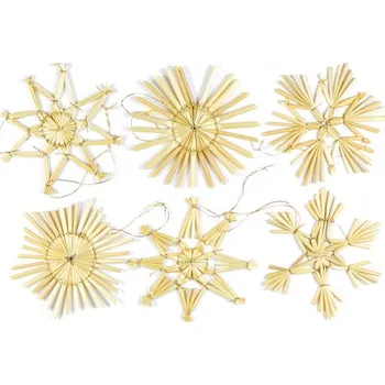 Vánoční ozdoba Junior Slaměná ozdoba - sada 6 ks