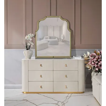 Komoda Designová komoda Ondelette 140 cm krémová