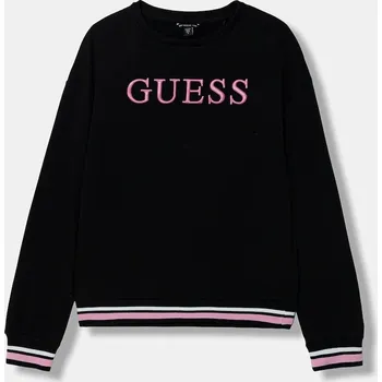 Dětská móda Dětská bavlněná mikina Guess J6RQ01.KAD74.PPY2 černá 99X, vel. 158-166