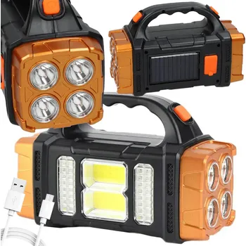 Svítilna Verk Group Solární svítilna přenosná dobíjecí led cob powerbank reflektor Velikost: Univerzální