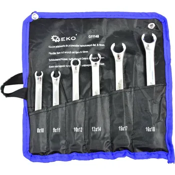 Klíč Geko Polovité klíče na brzdové potrubí 6 ks. 8–18 mm (20)