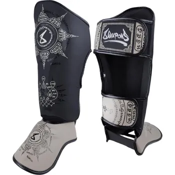 Chránič holeně pro bojový sport Chrániče holení 8 WEAPONS 8 Ways Yant - Black/Sand Velikost: M