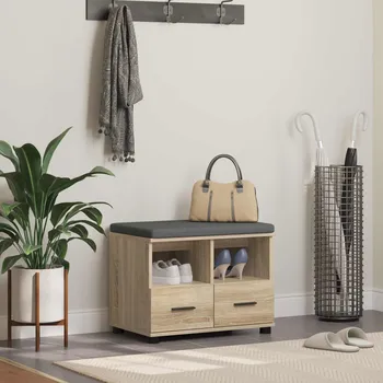 Chodbičková lavice s polštářem Sonoma dub 60 x 38 x 46 cm