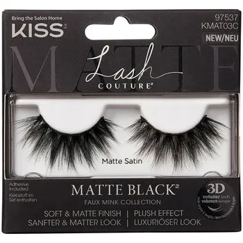 Kiss umělé řasy FAUX MINK Matte Black Satin 3D