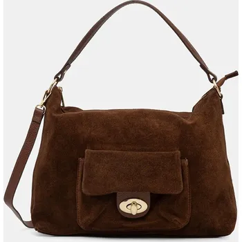 Kabelka Semišová kabelka Answear.LAB 1414.hak hnědá 88X, vel. ONE SIZE