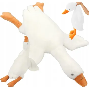 plyšák Plyšová Hračka husa Gotel látková bílá 130 cm