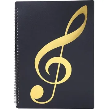 Pořadač houslový klíč, černo-zlatý