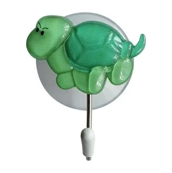 Věšák Háček přísavný QF s 3D obrázkem, želva, nerez, 2ks