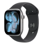 APPLE Watch 11 GPS 42mm Space Grey Aluminium Case with Black Sport Band - M/L