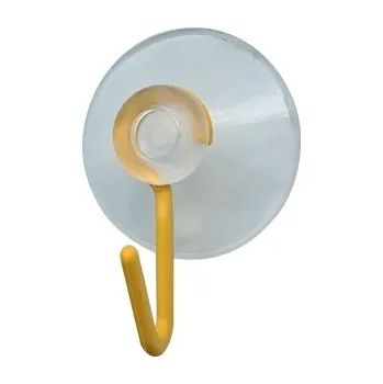 Držák na ručník Háček přísavný QF, žlutá, plast, 2ks