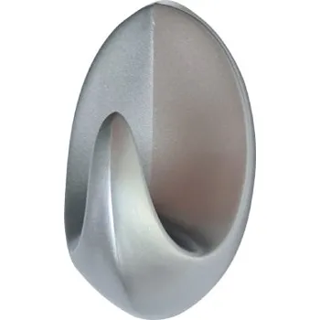 Držák na ručník Háček samolepící QF typ 1040, stříbro matné, plast, 2ks