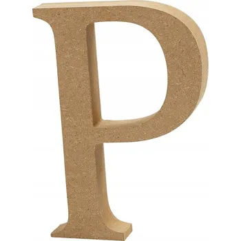 Obraz Písmeno P z MDF, 8 cm