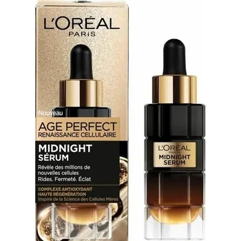 Přípravek na nehty L'Oréal Paris Midnight Serum Age Perfect Renaissance Cellulaire – Péče o pleť pro vrásky, pevnost a