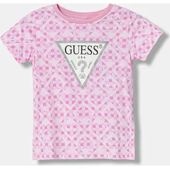 Dětská móda Dětské tričko Guess K6RI06.K6YW4.PPY2 růžová 30X, vel. 113-118