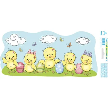 samolepka Velikonoční adhezní nálepky 35x16cm 5731