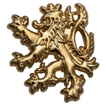 Odznak ČESKÝ LEV propichovací PIN ZLATÝ