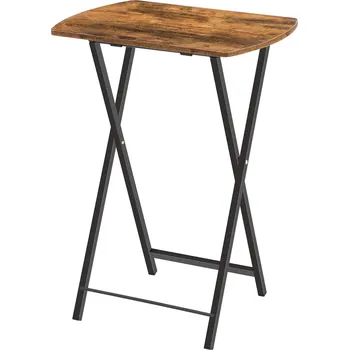 Konferenční stolek Skládací odkládací stolek Vasagle Fiona 48 cm hnědý/černý