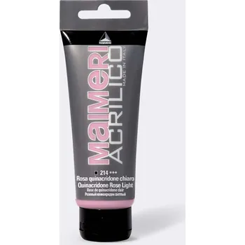 Vodová barva Akrylová barva Maimeri Acrilico 200 ml - růžová chinakridon. světlá 214
