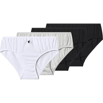 Dívčí spodní prádlo esmara® Dívčí kalhotky, 4 kusy (černá/šedá, 158/164)