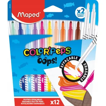 Fixy vymazatelné MAPED Colorpeps Oops 12 Ks