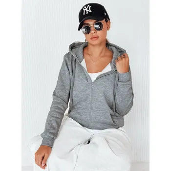 Dámská mikina Dámská mikina s kapucí Dstreet BY0232 - výprodej Barva: Šedá, Velikost: M