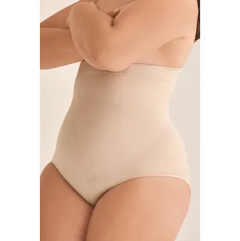 Stahovací body Gabriella Maxi Shape kalhotky s vysokým pasem kód 1402 barva:přírodní M