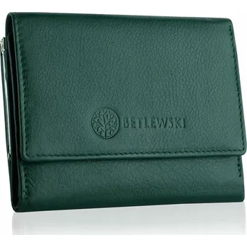 Peněženka Betlewski dámská peněženka z přírodní kůže zelená