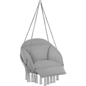 Houpací síť TecTake GmbH 404878 závěsné křeslo samira - šedá