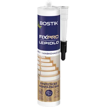 Průmyslové lepidlo Bostik Montážní lepidlo pro lepení truhlářských prvků Fixpro lepidlo na maskovací lišty 300 ml