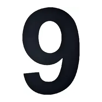 Domovní číslo Domovní číslo 9, černá, 100 mm, Black Line,1ks