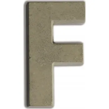 Obraz PÍSMENO F Z BETONU V:7,6 CM