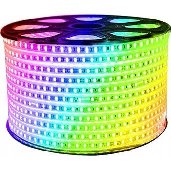 LED páska LED pásek RGB 230V 5050 1M Vodotěsný Pás Hadice